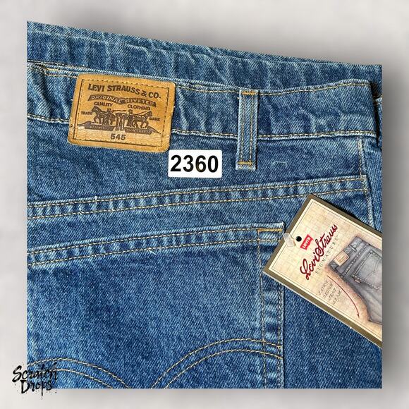 Vintage Levi's Strauss Signature 545 Mens Shorts NWT Deadstock W54 L32 Loose Fit - Picture 6 of 6